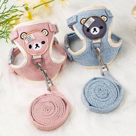 Cute Bear Cat Harness and Leash Set