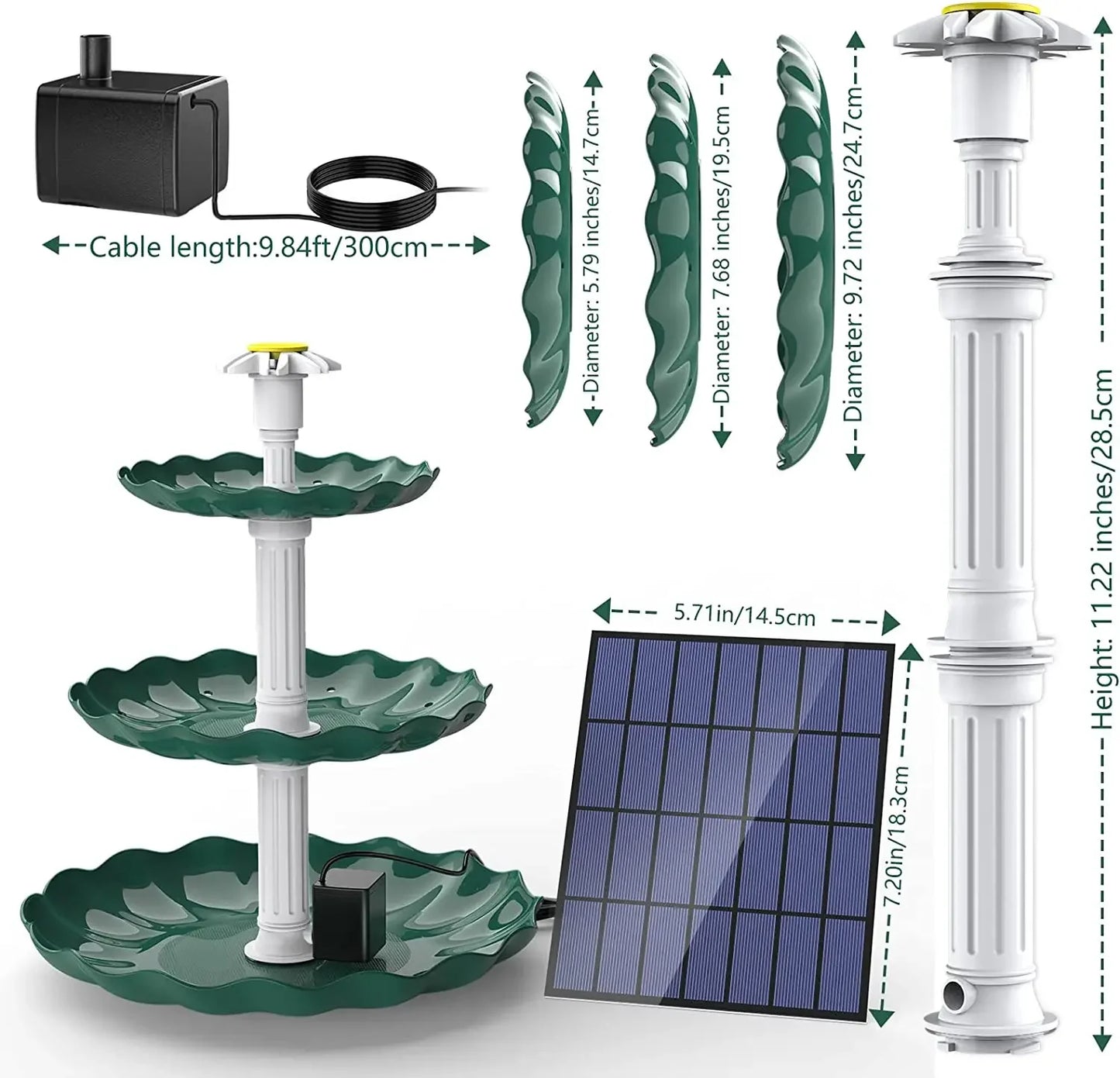 Solar Bird Bath Fountain